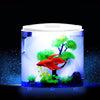 5L USB LED Fish Tank Half Moon Mini Aquarium Acrylic Capacity