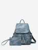 Tassel Design Solid Backpack Set