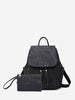 Tassel Design Solid Backpack Set