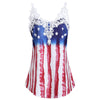 American Flag Applique Panel Tunic Tank Top