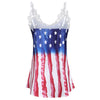 American Flag Applique Panel Tunic Tank Top