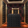 6pcs Acoustic Foam Panels Studio Soundproof Wedge Pads 30 x 30 x 5cm
