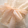 1289 Girls Cotton Belt Bow Lace Romper