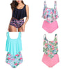 Flamingo Print High Waist Tankini Set for Women