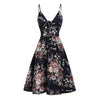Lace Up Spaghetti Strap Printed Dress
