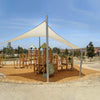 Outdoor Water Resistant Square Shape Sun Sail Canopy for Porch Yard