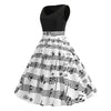 V Neck Musical Note Print  Sleeveless Women Dress