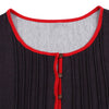 Plus Size Floral Women Shirt Round Collar Button Bell Sleeve