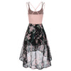 High Low Floral Cross Back Cami Dress