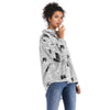 Newspaper Letters Print Button-up Shirt