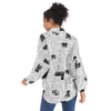 Newspaper Letters Print Button-up Shirt
