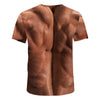 3D Summer New Personality Abdominal Muscle Printing Short-Sleeved T-shirt