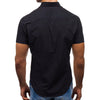 Contrast Trim Button Down Casual Shirt men