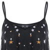 Star Print Casual Asymmetric Cami Top for Woman