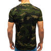 Camouflage Print Crew Neck Tee for Men
