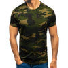 Camouflage Print Crew Neck Tee for Men