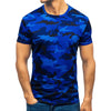 Camouflage Print Crew Neck Tee for Men
