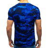 Camouflage Print Crew Neck Tee for Men