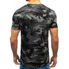 Camouflage Print Crew Neck Tee for Men