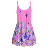 Butterfly Flower Cami Tunic Women Dress