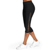 Lace Up Skinny Crop Leggings