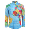 Detailed World Map Print Graphic Shirt