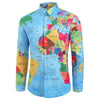 Detailed World Map Print Graphic Shirt