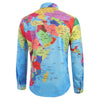 Detailed World Map Print Graphic Shirt