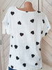 Plus Size Lace Crochet Heart Print Blouse