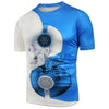 Skull Print Two Tone Casual T Shirt for Man