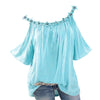 Plus Size Lace Crochet Open Shoulder Blouse