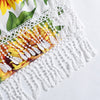 Fresh Women Blouse Sunflower Print Tassel Sunscreen Beach Shawl