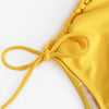 Lace-up Ribbed High Rise Bikini Swimsuit