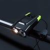USB Rechargeable LED Bicycle Headlight with Horn Smart Sensor High Brightness Flashlight Multifunctional