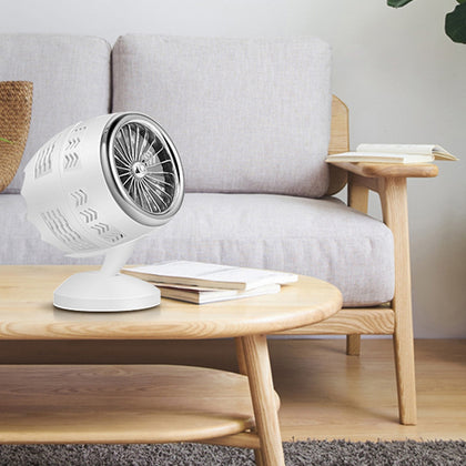 Double-leaf Turbine USB Mini Fan for Office Desktop
