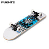 PUENTE 31-inch Skateboard 7-layer Maple Wood Deck with T-shape Tool for Kids Adults Beginners