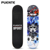 PUENTE 31-inch Skateboard 7-layer Maple Wood Deck with T-shape Tool for Kids / Adults / Beginners