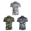 Turn-down Collar Floral Leaf Printed Men Shirt