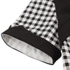 Vintage Plaid Women Dress Sweetheart Neck Short Sleeve High Waist Big Hem