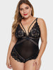 Plus Size Strappy Lace Backless Lingerie Teddy