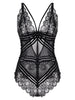 Plus Size Strappy Lace Backless Lingerie Teddy