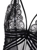 Plus Size Strappy Lace Backless Lingerie Teddy