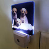 220V White LED Night Light Pet Pattern Light-controlled Living Room Kitchen