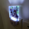 220V White LED Night Light Pet Pattern Light-controlled Living Room Kitchen