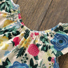 Baby Romper Jumpsuit Floral Print Short Sleeve Two-piece Suit