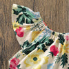 Baby Romper Jumpsuit Floral Print Short Sleeve Two-piece Suit