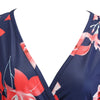 Vintage Floral Print Dress Silhouette A-line Skirt