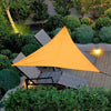 Triangle Sun Shade Sail Foldable Wear-resisting Waterproof Silver Coated Oxford Cloth Canopy Tarpaulin 4*4*4m