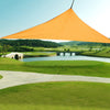 Triangle Sun Shade Sail Foldable Wear-resisting Waterproof Silver Coated Oxford Cloth Canopy Tarpaulin 4*4*4m