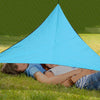 Triangle Sun Shade Sail Foldable Wear-resisting Waterproof Silver Coated Oxford Cloth Canopy Tarpaulin 4*4*4m